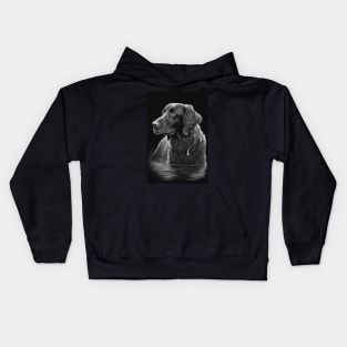 Flatcoated Retriever black and white Kids Hoodie